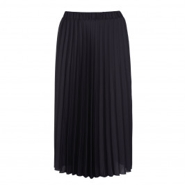 ELENA MIRO SATIN PLEAT MIDI SKIRT BLACK - Plus Size Collection