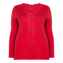 ELENA MIRO WOOL-BLEND SWEATER RED - Plus Size Collection