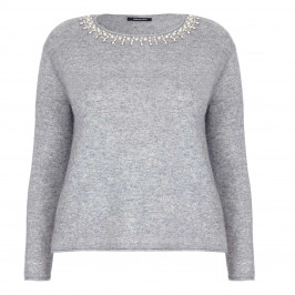 ELENA MIRO PEARL EMBELLISHED SWEATER - Plus Size Collection