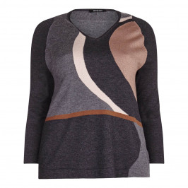 ELENA MIRO lurex intarsia SWEATER - Plus Size Collection