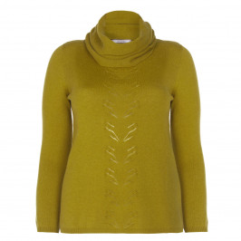 ELENA MIRO FINE KNIT SWEATER CHARTREUSE - Plus Size Collection