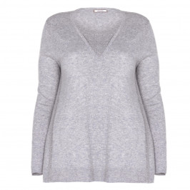 ELENA MIRO SWEATER WITH STUD EMBELLISHMENT GREY - Plus Size Collection