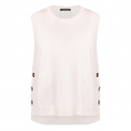 Elena Miro Knit Tank Top Cream  - Plus Size Collection