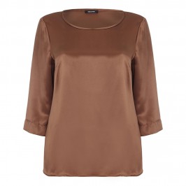 ELENA MIRO CINNAMON SILK SATIN TUNIC - Plus Size Collection