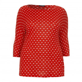 ELENA MIRO red jacquard jersey TOP - Plus Size Collection