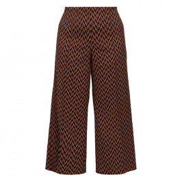 Elena Miro Check Trouser Cinnamon - Plus Size Collection