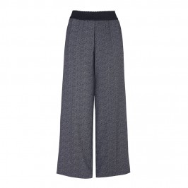 ELENA MIRO herringbone crepe wide-leg TROUSERS - Plus Size Collection