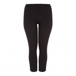 ELENA MIRO TECHNOSTRETCH FRONT-FASTEN TROUSER BLACK - Plus Size Collection