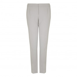 ELENA MIRO light grey crepe cady straight leg TROUSERS - Plus Size Collection