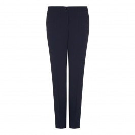 ELENA MIRO navy crepe cady straight leg TROUSERS - Plus Size Collection