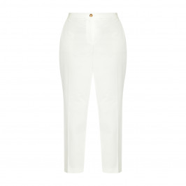 Elena Miro Cotton Gaberine Trousers White