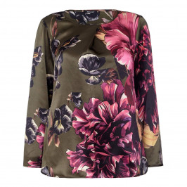 ELENA MIRO silk satin floral Tunic - Plus Size Collection