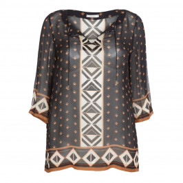 ELENA MIRO TILE PRINT TUNIC - Plus Size Collection