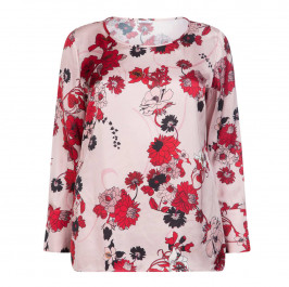 ELENA MIRO FLORAL PRINT SATIN TUNIC - Plus Size Collection