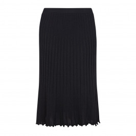 ELENA MIRO black lurex pleat effect KNITTED SKIRT - Plus Size Collection