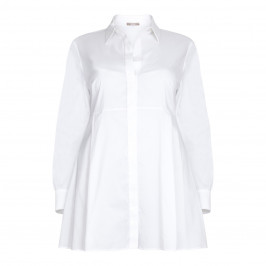 ELENA MIRO white cotton stretch SHIRT - Plus Size Collection