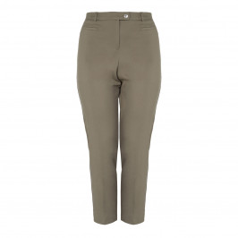 ELENA MIRO KHAKI FRONT CREASE TROUSER - Plus Size Collection