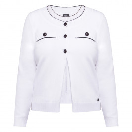 Faber Knitted Twinset Black and White  - Plus Size Collection