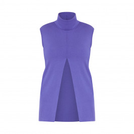 FABER KNITTED GILET VIOLET - Plus Size Collection