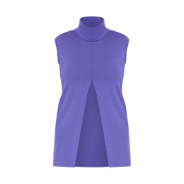 FABER KNITTED GILET VIOLET - Plus Size Collection