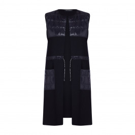 FABER KNITTED GILET BLACK - Plus Size Collection