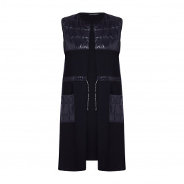 FABER KNITTED GILET BLACK - Plus Size Collection