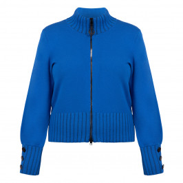 Faber Knitted Jacket Cobalt Blue - Plus Size Collection