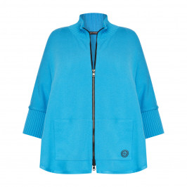 Faber Knitted Jacket Turquoise  - Plus Size Collection