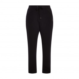 Faber Pull On Knitted Trousers Black - Plus Size Collection