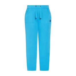 Faber Pull On Knitted Trousers Turquoise  - Plus Size Collection