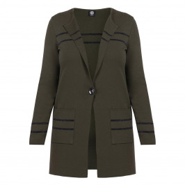 Faber Long Cardigan Olive  - Plus Size Collection