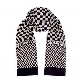 FABER INTARSIA CHECK SCARF - Plus Size Collection