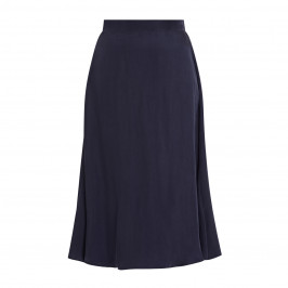 FABER ELASTICATED WAIST SKIRT NAVY  - Plus Size Collection