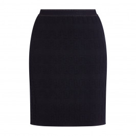 FABER PULL ON KNITTED PENCIL SKIRT BLACK - Plus Size Collection
