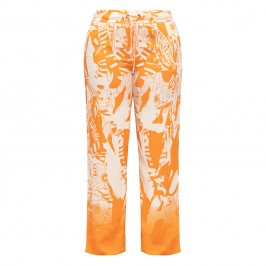 Faber Pull-On Trousers Orange and White  - Plus Size Collection