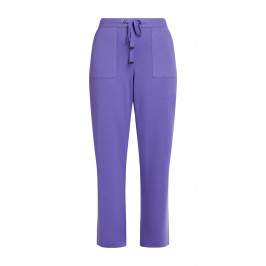 FABER KNITTED TROUSERS VIOLET  - Plus Size Collection