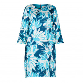 GAIA PRINT DRESS TEAL - Plus Size Collection