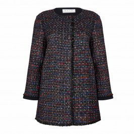 GAIA tweed long JACKET with lurex thread - Plus Size Collection