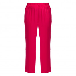 Gaia Lined Georgette Pull on Trousers Fuchsia  - Plus Size Collection
