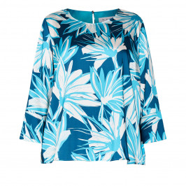 GAIA PRINTED TUNIC TEAL - Plus Size Collection
