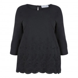 GAIA EMBROIDERED TUNIC BLACK - Plus Size Collection