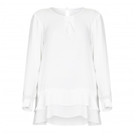 GAIA BUTTON CUFF CHIFFON TUNIC - Plus Size Collection