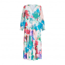 Georgedé Georgette Watercolour Dress  - Plus Size Collection