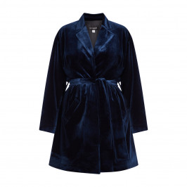 GEORGEDÉ LONG VELVET JACKET MARINE BLUE - Plus Size Collection