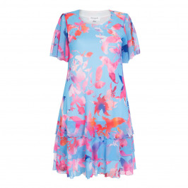 Georgedé FLORAL PRINT CHIFFON LAYER DRESS - Plus Size Collection