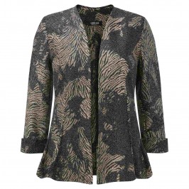 GEORGEDé BLACK AND GOLD JACQUARD JACKET - Plus Size Collection