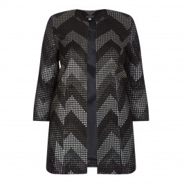 Georgedé METALLIC CHEVRON LONGLINE JACKET - Plus Size Collection