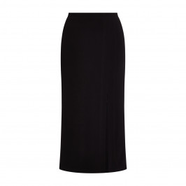 Georgedé Jersey Skirt With Slit Black - Plus Size Collection
