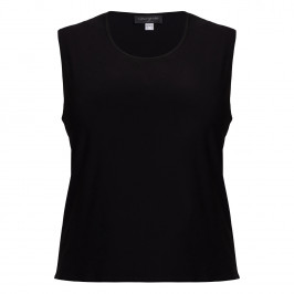 Georgedé Satin Jersey Vest Black - Plus Size Collection