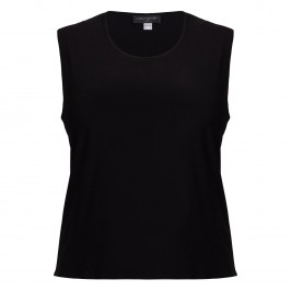 Georgedé Satin Jersey Vest Black - Plus Size Collection